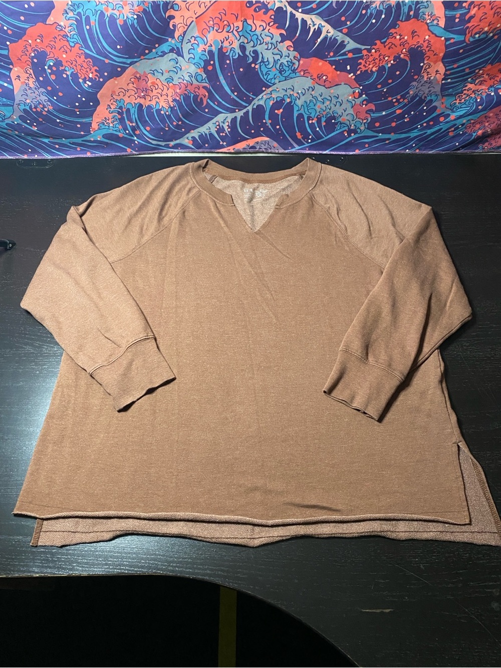 Terra & Sky Brown Crewneck Pullover Sweater